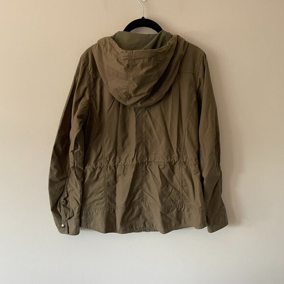 Kuhl Stryka Zip Up Hooded Elastic Waist Long Sleeve Rain Jacket Green Small - Picture 3 of 11